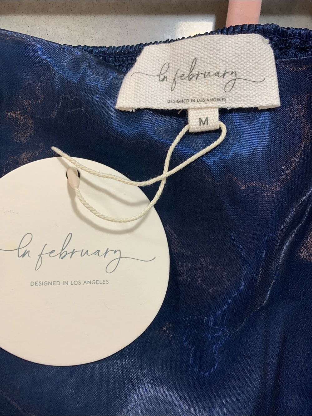 In February Navy Mini Dress - Elegant Navy Satin Mini
